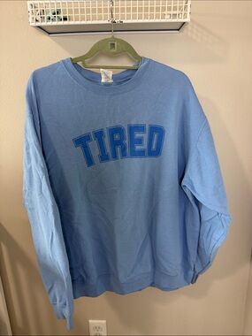 Comfort Colors Light Blue Graphic Crewneck Sweatshirt